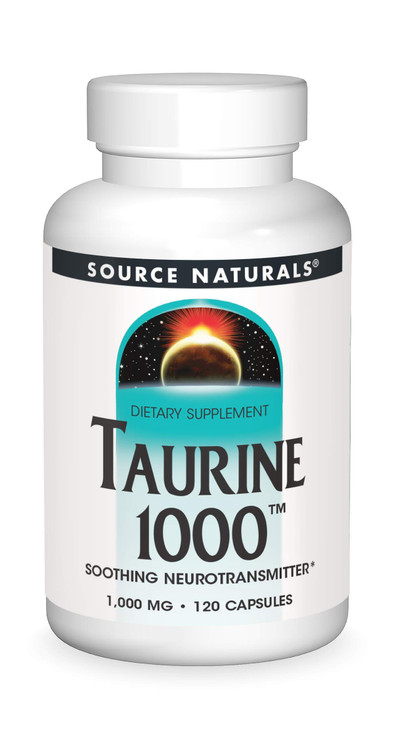 Source Naturals Taurine, Soothing Neurotransmitter*, 1000mg - 120 Capsules