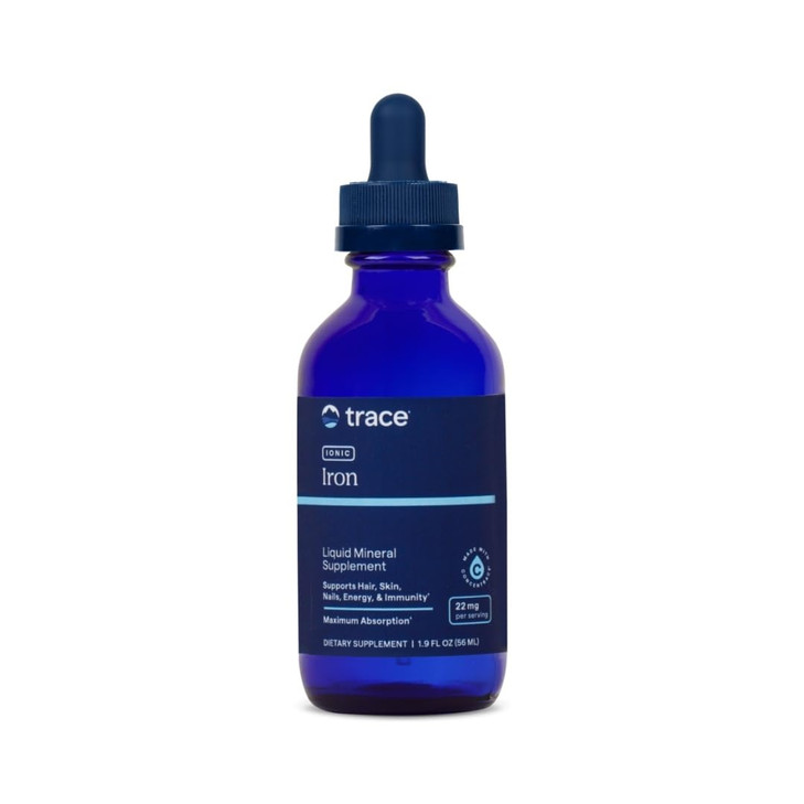Trace Minerals Ionic Iron - Liquid Drops for Healthy Mindset, Immune System & Energy Support - Trace Minerals - Derived from Ferrous Sulfate - 1.9 fl