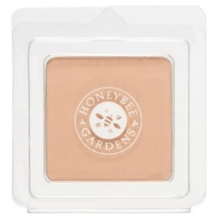 Honeybee Gardens Pressed Mineral Powder Foundation Refill, Malibu, Medium Olive Shade, Adjustable Coverage, Natural Finish, With Botanical Extracts A