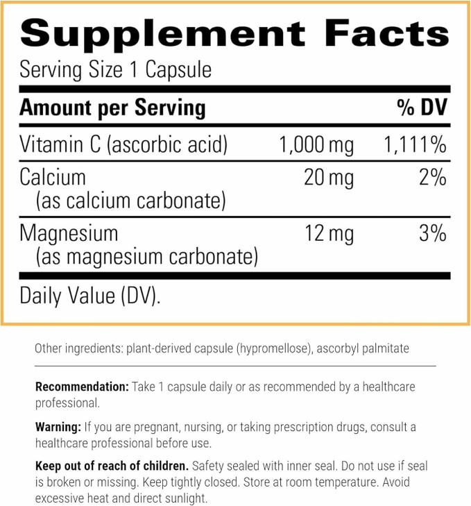 Integrative Therapeutics Buffered Vitamin C - Antioxidant Support Supplement for Healthy Skin & Connective Tissues* - Vegan & Gluten-Free - 60 Capsul