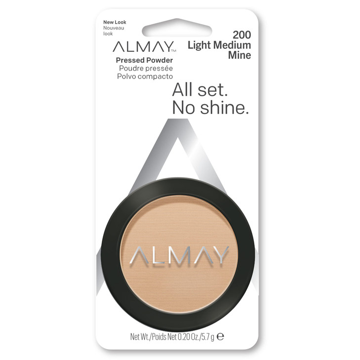 Almay Pressed Powder, Skin Tone Matching, Hypoallergenic-Fragrance Free, 200 Light Medium Mine, 0.20 Oz