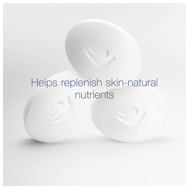 Dove Beauty Bar Gently Cleanses and Nourishes Sensitive Skin Effectively Washes Away Bacteria While Nourishing Your Skin, White, 3.75 Oz, 6 Count