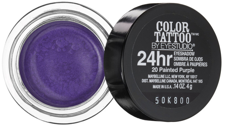 Maybelline New York Eyestudio ColorTattoo Metal 24HR Cream Gel Eyeshadow, Painted Purple, 0.14 Ounce (1 Count)