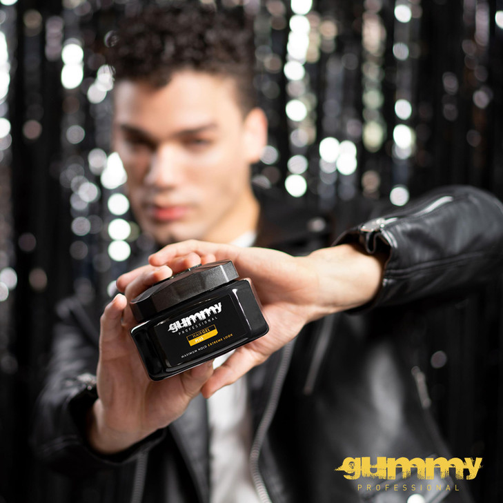 Gummy Professional Plus Hair Gel for Men and Women  Strong Hold Styling Gel for Slick Back Looks, Curls, Braids, Twists, and Edge Control  Clear Ge