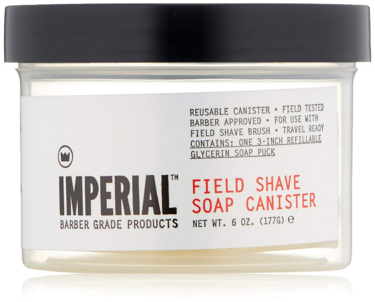 Imperial Barber Field Shave Soap Canister, 6.2 oz.