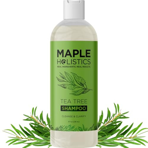 Clarifying Shampoo for Build Up & Oily Hair - Tea Tree Shampoo for Men and Women with Rosemary Essential Oil for Oily Hair and Scalp - Color Safe Veg