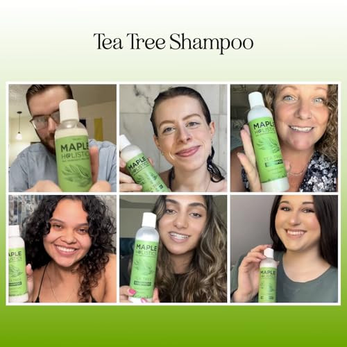 Clarifying Shampoo for Build Up & Oily Hair - Tea Tree Shampoo for Men and Women with Rosemary Essential Oil for Oily Hair and Scalp - Color Safe Veg