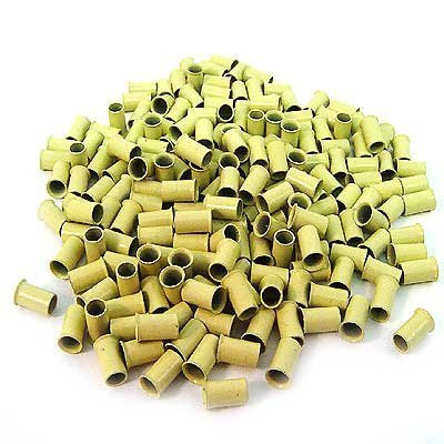 500 PCS 3.5 mm Blonde Color Copper Tubes Beads Locks Micro Rings for I Tipped Human Hair Extensions