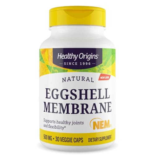 Healthy Origins Eggshell Membrane 500 mg (NEM, Non-GMO, Gluten Free, Joint Support), 30 Veggie Caps