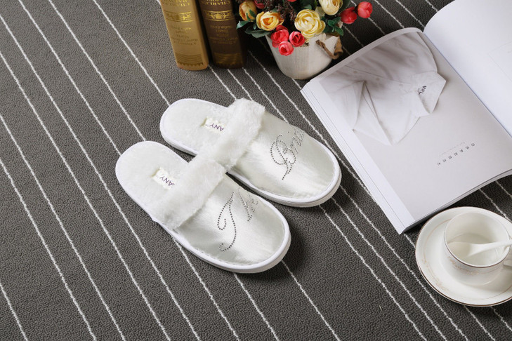 Varsany Clear Bride Party Spa Slippers Hen party Wedding Diamante rhinestone crystal hotel honeymoon slippers