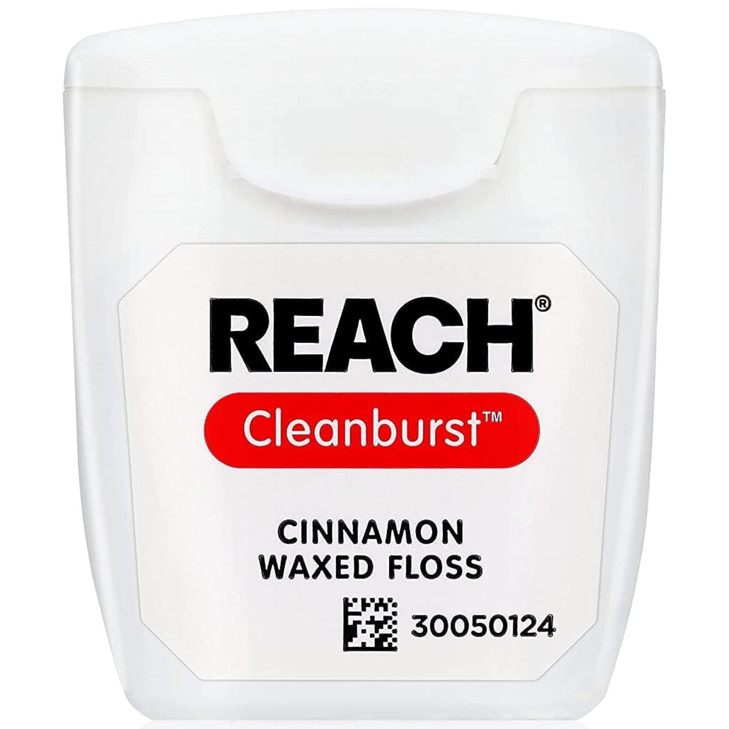REACH Cleanburst Waxed Floss Cinnamon 55 Yards (Pack of 8)
