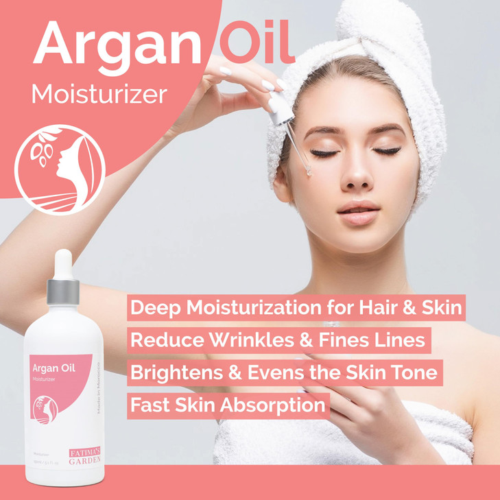 Fatima's Garden Argan & Green Tea Oil - Anti-Aging Moisturizer, 50ml