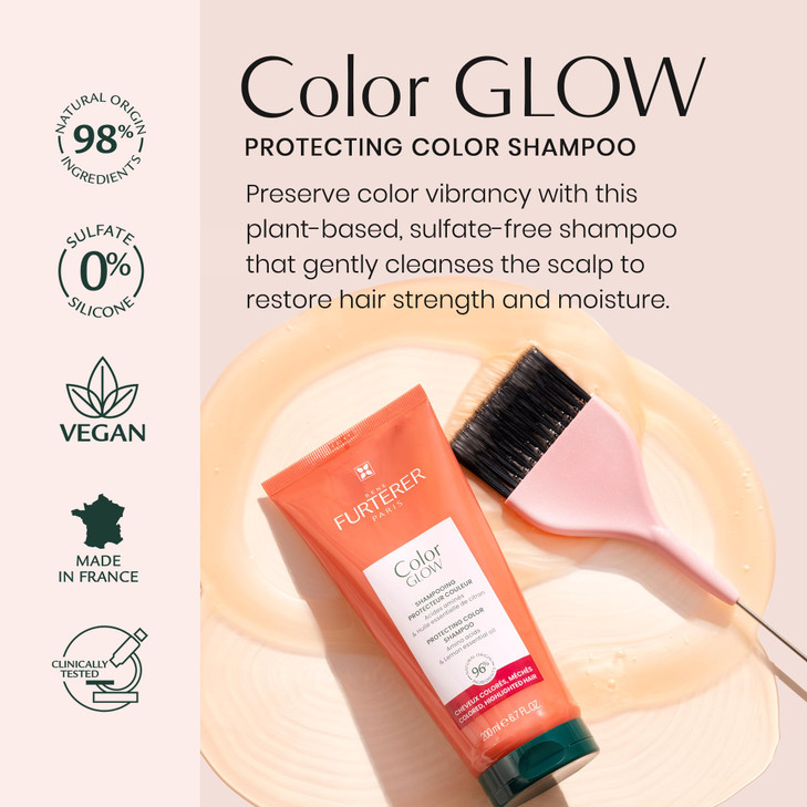 René Furterer Color Glow Protecting Color Shampoo - Amino Acids & Lemon Essential Oil 1.6 fl oz.