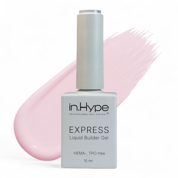 IN.HYPE Structure/Liquid Builder Gel/Hard Gel in a Bottle (BIAB) for Nail Enhancing/Overlays/Strengtenning (Haze)