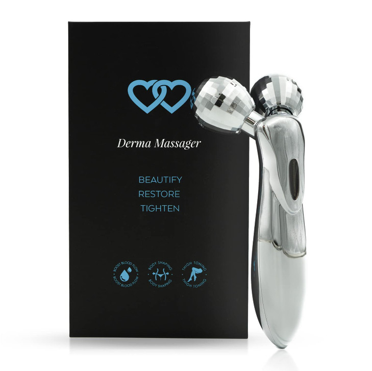 Gluteboost - Microcurrent Ion 3D Glute Roller - Y Shape Body, Bum, & Facial Contour Massager - Anti-Aging - Cellulite & Wrinkle Reduction - Skin Tigh