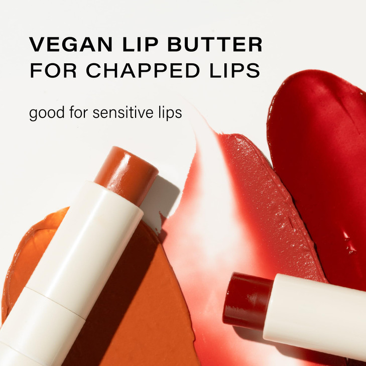 Melixir Vegan Lip Butter (12 Colors), Hydrating Tinted Lip Balm Stick, Bee-Free, Petrolatum-Free, Plant-Based, Moisturizes Dry & Chapped Lips With Sh