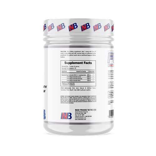 NutritionBizz BCAA Powder, 5 Grams of BCAAs Amino Acids, Post Workout Recovery Drink for Muscle Building, Recovery, and Endurance, 30 Servings (Gummy