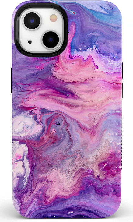 Casely iPhone 15 Case | Tie Dying Over You | Purple Marble | Bold Protective Design | Compatible with MagSafe