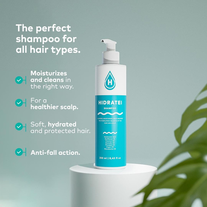 Hidratei Brazilian Beauty Shampoo | Ultimate Moisturizer for All Hair Types | Deep Scalp Restoration & Hair Balance | Clean Label & Natural Ingredien