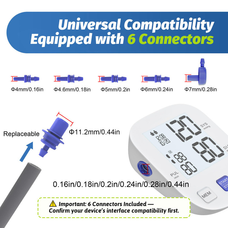 XXL Blood Pressure Cuff 9-24 (22-60CM) Compatible with Most Automatic Blood Pressure Monitors, Extra Large BP Replacement Cuff for Big Arms - Inclu