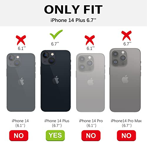 BENTOBEN Magnetic for iPhone 14 Plus Case, [Compatible with MagSafe] Translucent Matte Frosted Slim Lightweight Shockproof Women Men Girl Protective