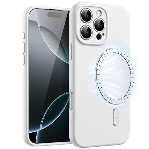JETech Magnetic Silicone Case for iPhone 16 Pro Max 6.9-Inch, Compatible with MagSafe, Silky Soft Touch, Shock Absorbing Phone Cover with Camera Lens