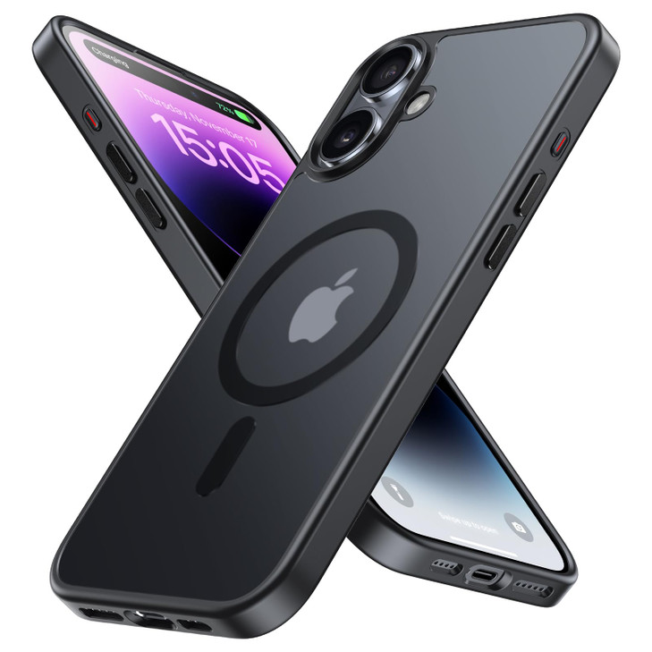 MANLENO Magnetic Case for iPhone 16 Plus Case [Compatible with MagSafe] Matte Slim Phone Case Military Grade Drop Protection Cover Anti-Fingerprint (