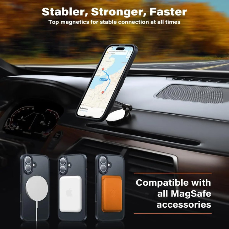 MANLENO Magnetic Case for iPhone 16 Plus Case [Compatible with MagSafe] Matte Slim Phone Case Military Grade Drop Protection Cover Anti-Fingerprint (