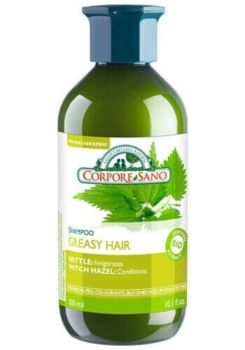 CORPORE SANO Nettle,Witch Hazel and Lime Shampoo-No Parabens-Certified Organic- Hypoallergenic-Greasy Hair-300 ml/10.1 fl. oz.