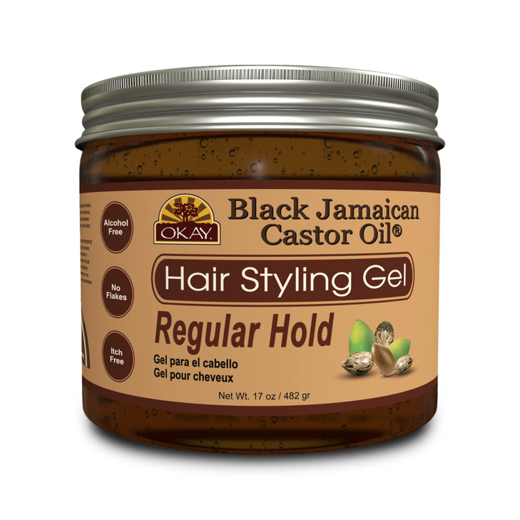 Okay black jamaican hair styling gel, Brown, 17 Ounce