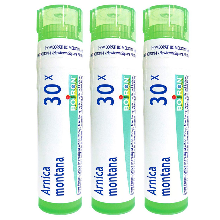 Boiron Arnica Montana 30x Homeopathic Medicine for Muscle Pain and Stiffness - Pack of 3 (240 Pellets)