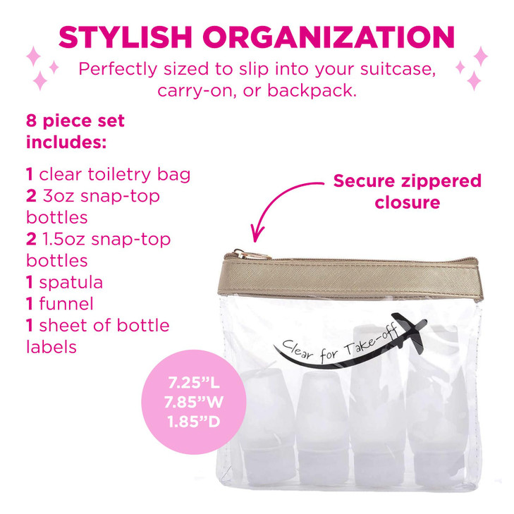 MIAMICA Women's Gold/Take Off Case, 7-Piece