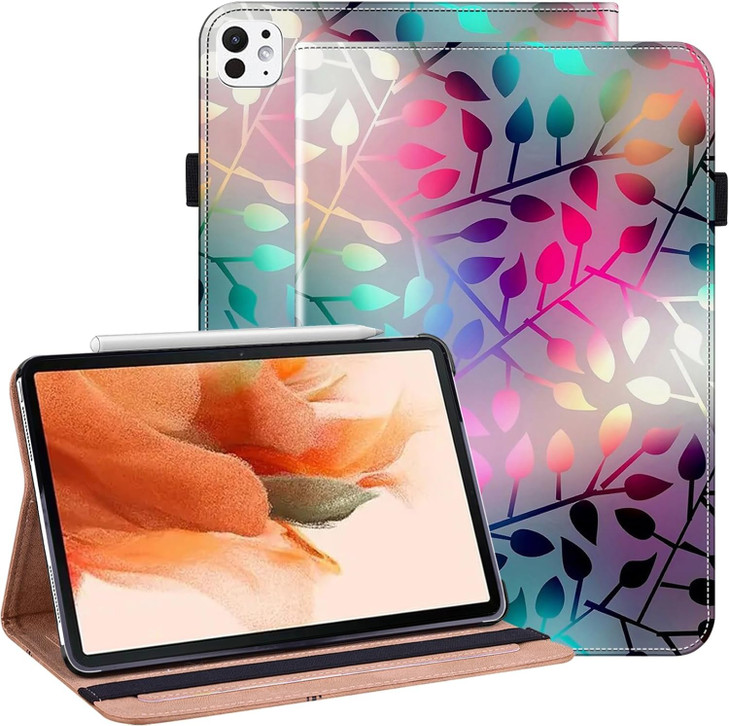 ALILANG Case for iPad Pro 11 Inch M5/M4 2025/2024 (6th/5th Generation) with Auto Sleep/Wake, PU Leather Shockproof Folding Stand Cover with Card Hold