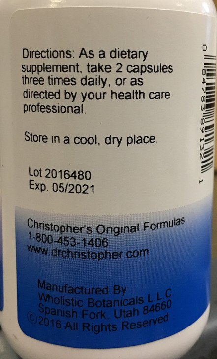 Christopher's Original Formulas Thyroid Maintenance Formula Capsule, 100 Count