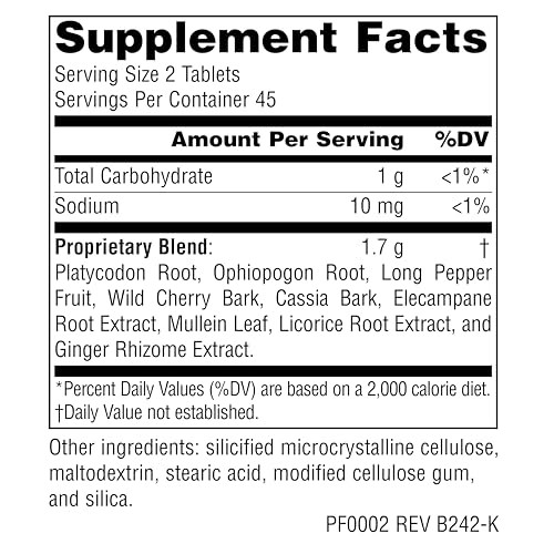 Planetary Herbals Mullein Lung Complex 90 Tablets