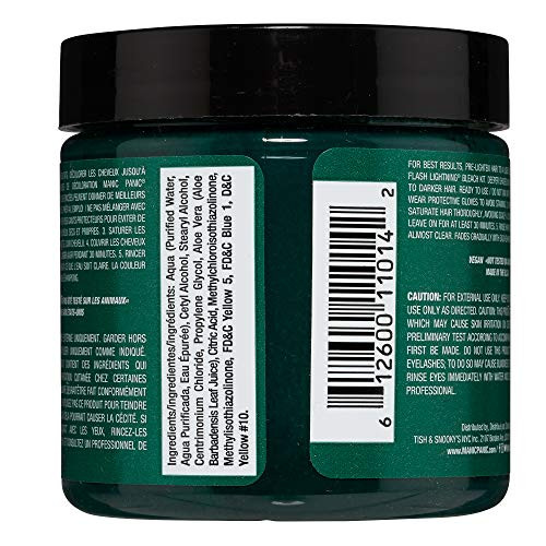 MANIC PANIC Classic Green Envy Semi Permanent Hair Color - Emerald Green Hair Dye for Women & Men That Lasts 4-6 Weeks - Vegan, Ammonia & Cruelty-Fre
