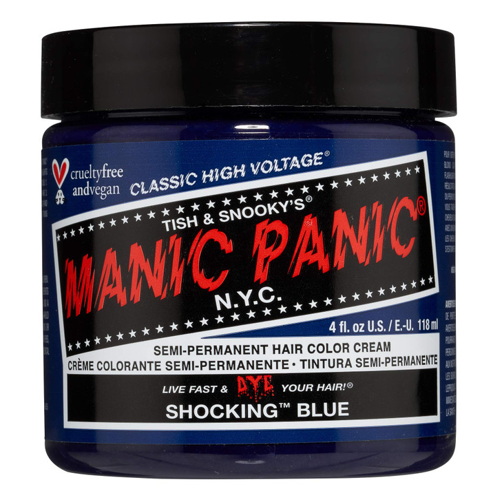 MANIC PANIC Classic Shocking Blue Semi Permanent Hair Color - Dark Cobalt Blue Hair Dye for Women & Men That Lasts 4-6 Weeks - Vegan, Ammonia & Cruel