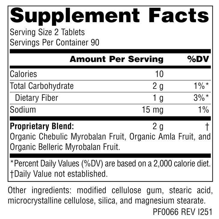 Planetary Herbals Triphala Internal Cleanser 1000mg for GI Tract Wellness - 180 Tablets
