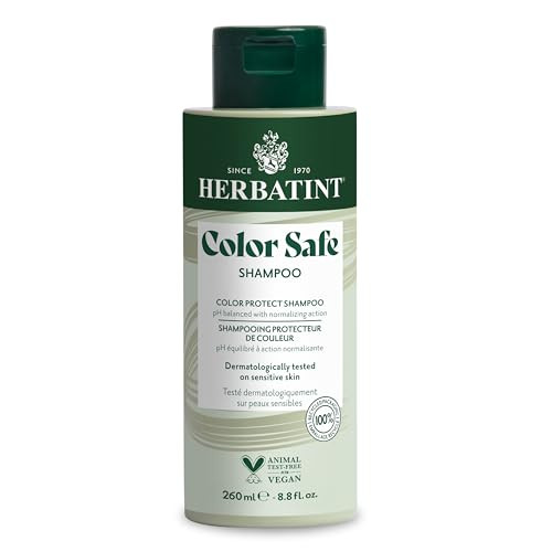 Herbatint Color Safe Shampoo for Color-Treated, Normal Hair - Aloe Vera to Rebalance, Strengthen, & Add Shine - No Parabens, Silicones & Gluten - 8.8