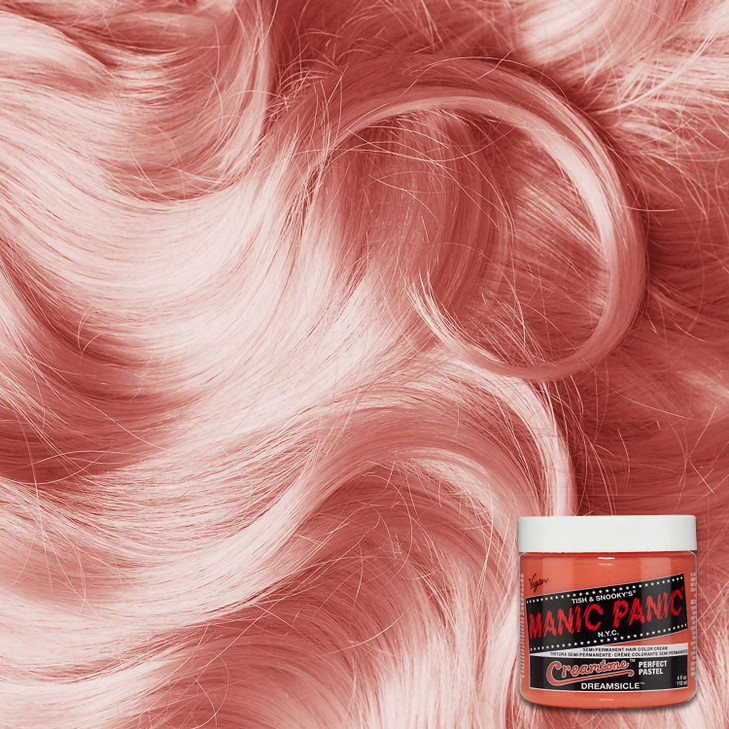 MANIC PANIC Creamtone Dreamsicle Semi Permanent Hair Color for Women & Men - Perfect Pastel Creamy Orange Hair Dye - Lasts 2-4 Weeks - Vegan and Ammo