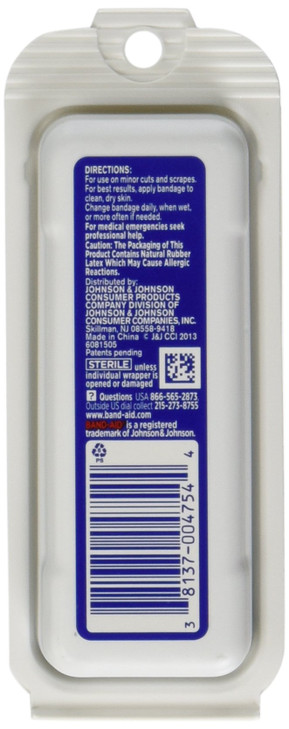 Band-aid Flex Fabric Travel Pack - 8 Each/pack (12 Pack)