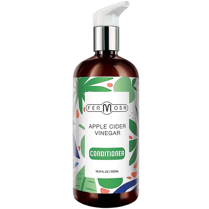 FERMOSA Apple Cider Vinegar Conditioner - Moisturizing & Soothing Scalp Treatment, Anti Dandruff, Reduces Itchiness & Frizz, Adds Shine & Volume, Sul