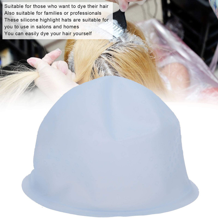 3pcs Hair Coloring Dye, Professional Silicone Hair Dye Hat Reusable Hair Coloring Highlighting Reusable Salon Hair Color Highlighting Hat Hair Stylin
