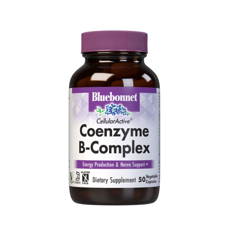 Bluebonnet Nutrition Cellular Active Coenzyme B-Complex, Energy Production & Nerve Support*, Vegan, Kosher Certified, Gluten-Free, Soy-Free, Dairy-Fr