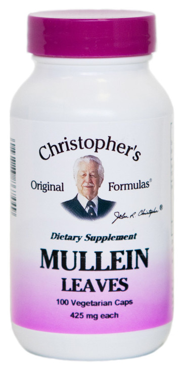 Christopher's Mullein Leaves - 400 mg - 100 Vegetarian Capsules