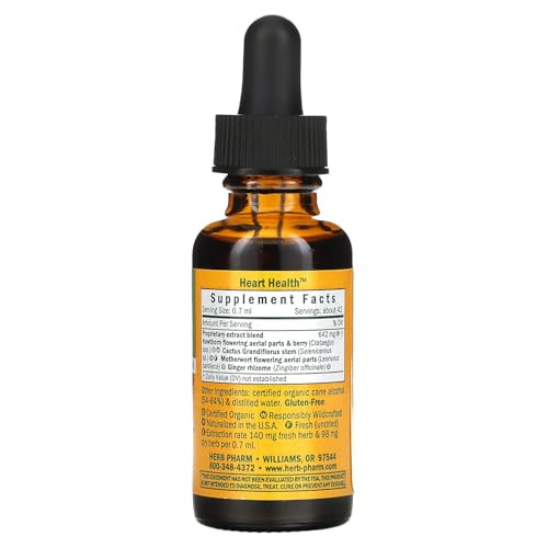 Herb Pharm Heart Health Liquid Herbal Formula with Hawthorn for Cardiovascular System Support - 1 Ounce (FCACT01)