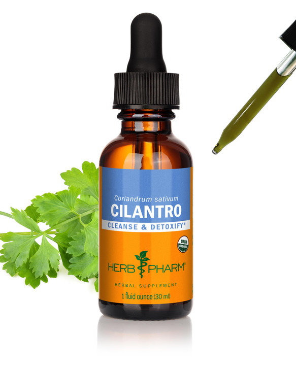 Herb Pharm Certified Organic Cilantro Extract for Cleansing and Detoxification Support - 1 Ounce
