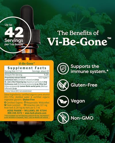 Herb Pharm Virattack Liquid Herbal Formula with Lomatium for Active Immune System Support - 1 Ounce