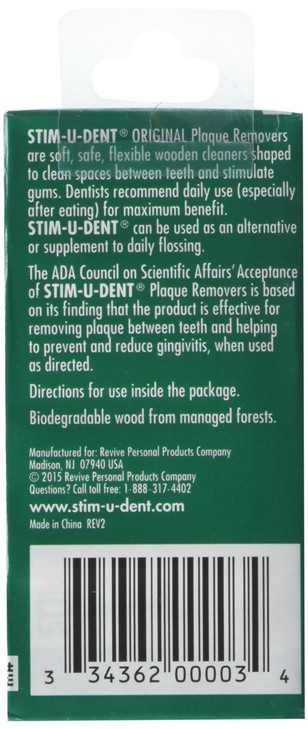 Stim-U-Dent Plaque Removers Mint 100 Each (Pack of 6)