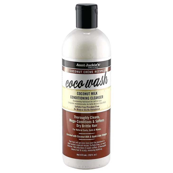 Aunt Jackie's Coconut Coco Wash Coconut Milk Conditioning Cleanser, 12 Oz